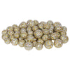Vickerman L132211 20Mm/25Mm/30Mm Champagne Glitter Polystyrene Ball Christmas Ornament 72 Per Bag
