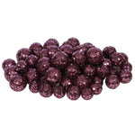 Vickerman L132220 20Mm/25Mm/30Mm Mauve Glitter Polystyrene Ball Christmas Ornament 72 Per Bag