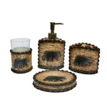 HiEnd Accents 4PC Rustic Bear Bath Set