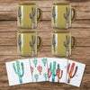 HiEnd Accents Cactus Coffee Mug and Coaster 8 PC Set