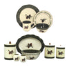 HiEnd Accents Pine Cone Rustic 23 PC Dinnerware and Canister Set