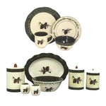 HiEnd Accents Pine Cone Rustic 23 PC Dinnerware and Canister Set