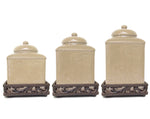 HiEnd Accents Savannah Canister Set with Base