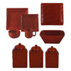 HiEnd Accents Savannah Red 21 PC Western Dinnerware and Canister Set