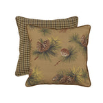 HiEnd Accents Pinecone Euro Sham Reversed to Houndstooth