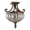 Uttermost 22208 Galeana 2 Light Glass Semi Flushmount