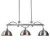 Uttermost 21265 Malcolm 3 Light Nickel Industrial Island Light