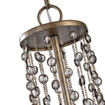 Silver Iron Chandelier with High-End Crystal Accents