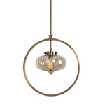 Uttermost 22116 Namura 1 Light Brass Mini Pendant