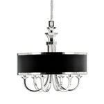 Uttermost 21130 Tuxedo 6 Light Black Shade Chandelier