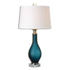 Uttermost 26902 Shavano Blue Glass Table Lamp