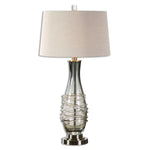 Uttermost 26905 Durazzano Gray Glass Table Lamp