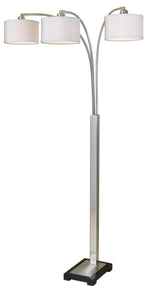 Uttermost 28641-1 Bradenton Nickel 3 Light Floor Lamp