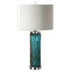 Uttermost 27087-1 Almanzora Blue Glass Lamp