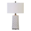 Uttermost 27142-1 Sesia White Honeycomb Table Lamp