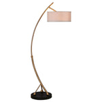 Uttermost 28089-1 Vardar Curved Brass Floor Lamp