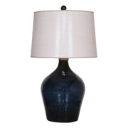 Uttermost Lamone Blue Glass Lamp with modern table styling