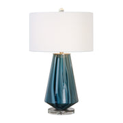 Uttermost Pescara Teal-Gray Glass Table Lamp with elegant design