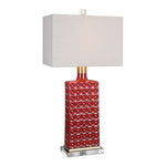 Uttermost 27275-1 Alimos Glazed Red Ceramic Lamp