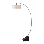 Uttermost 28123-1 Kelcher Nickel Arc Floor Lamp