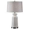 Uttermost 27535-1 Kansa Distressed White Table Lamp