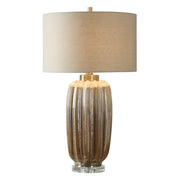 Uttermost Gistova Gold Table Lamp with glossy designer base