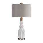 Uttermost 27714-1 Cabret Gloss White Ceramic Table Lamp