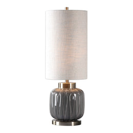 Uttermost 29559-1 Zahlia Aged Gray Ceramic Lamp
