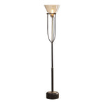 Uttermost 28181-1 Amaleeda Amber Glass Floor Lamp