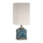 Uttermost 29632-1 Pacorro Crackled Blue Lamp