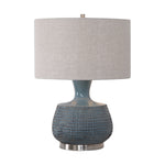 Uttermost 27925-1 Hearst Blue Glaze Table Lamp