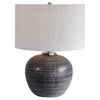 Uttermost 26349-1 Mikkel Charcoal Table Lamp