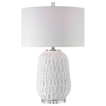 Uttermost 28283-1 Caelina Textured White Table Lamp