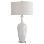 Uttermost 28374-1 Strauss White Ceramic Table Lamp