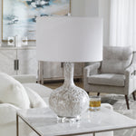 Uttermost 28483-1 Turbulence Distressed White Table Lamp