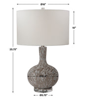 Uttermost 28483-1 Turbulence Distressed White Table Lamp