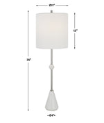 Uttermost 29799-1 Chantilly Modern White Buffet Lamp