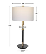 Maud Aged Black Table Lamp