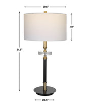Maud Aged Black Table Lamp