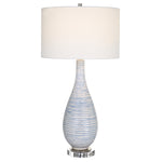 Uttermost 29998-1 Clariot Ribbed Blue Table Lamp