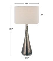 30039 Contour Metallic Glass Table Lamp