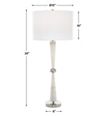 Hourglass White Table Lamp