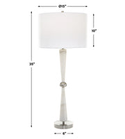 Hourglass White Table Lamp