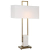 Uttermost 30160 Column White Marble Table Lamp