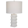 Uttermost 30164-1 Ascent White Geometric Table Lamp