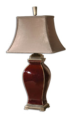 Uttermost 26684 Rory Burgundy Table Lamp