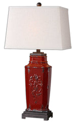 Uttermost 26345 Centralia Red Lamp