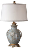 Uttermost 26483 Cancello Blue Glaze Lamp
