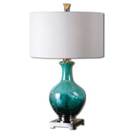 Uttermost 26770-1 Yvonne Green Blue Glass Table Lamp