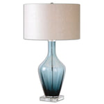 Uttermost 26191-1 Hagano Blue Glass Table Lamp